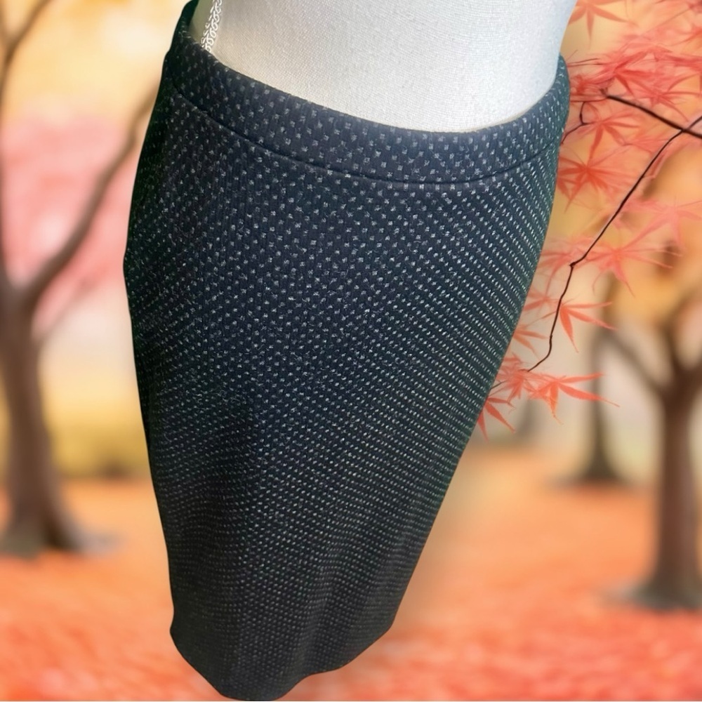 Free People ‘Ludlow’ Black & Gray Dot Knit Pencil Skirt Size Medium - Picture 7 of 15